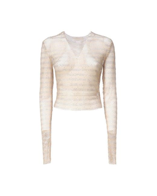 Genny Natural Long Sleeve Tops