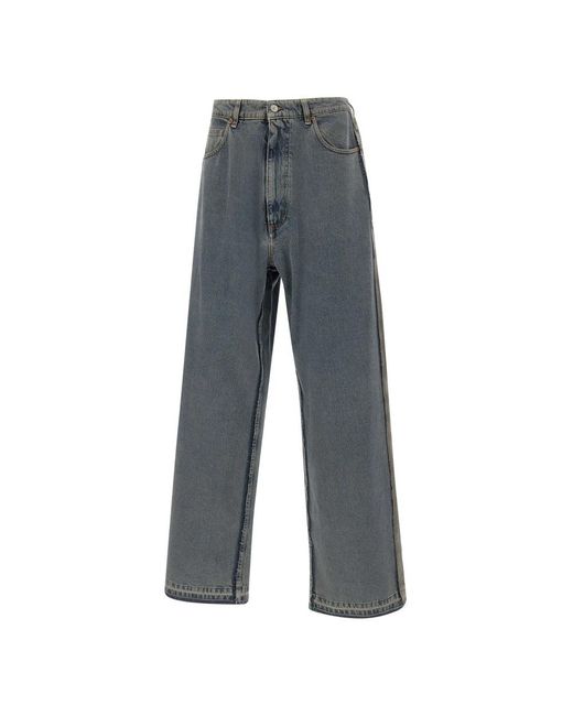 MM6 by Maison Margiela Gray Straight Jeans for men