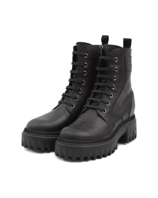 Hogan Black Lace-Up Boots