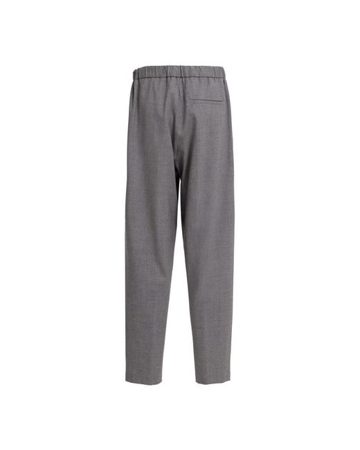 Seven Gauge Gray Straight Trousers for men