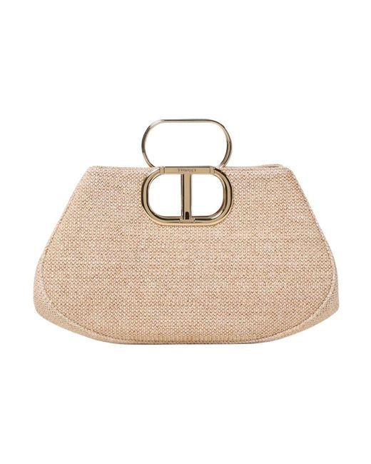 Twinset Natural Elegant Straw Clutch