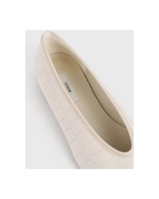Totême White Ballerina Shoes
