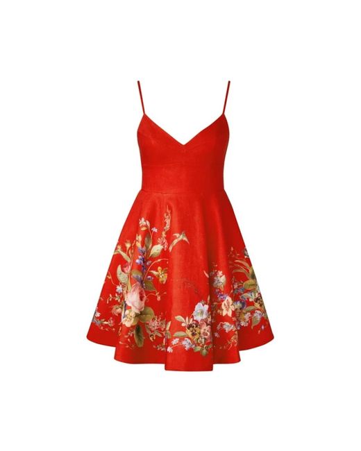 Zimmermann Patience Mini Jurk in het Red