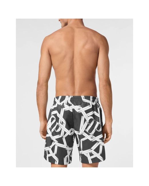 Philipp Plein Jogging Shorts Pp Chains in het Gray voor heren