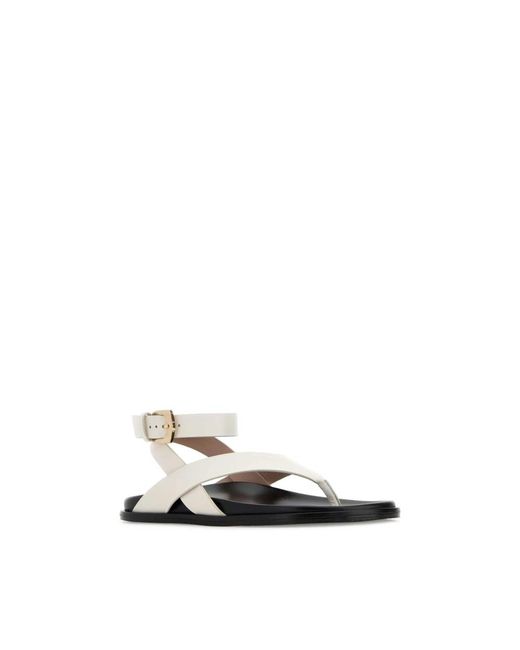 Stuart Weitzman Natural Flat Sandals
