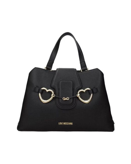 Moschino Black Schwarze polyurethan love handtasche