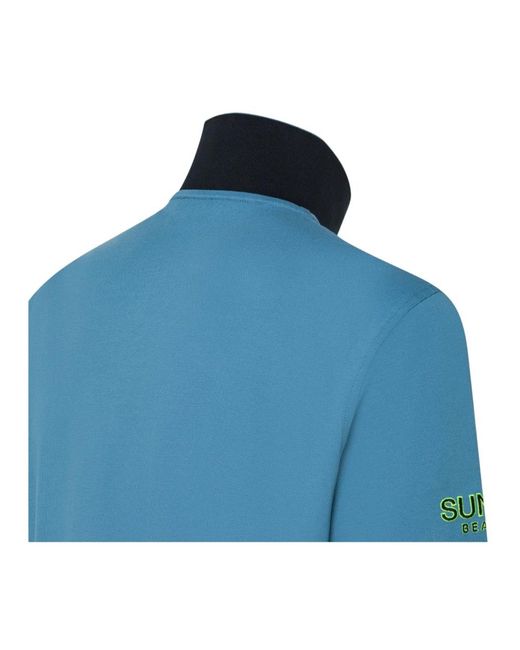 Sun 68 Blue Polo Shirts for men