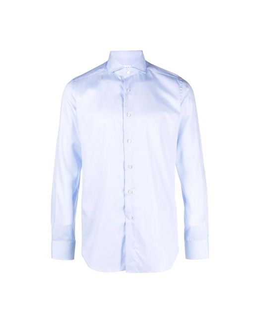 Xacus Camicia Con Colletto Ampio in het Blue voor heren