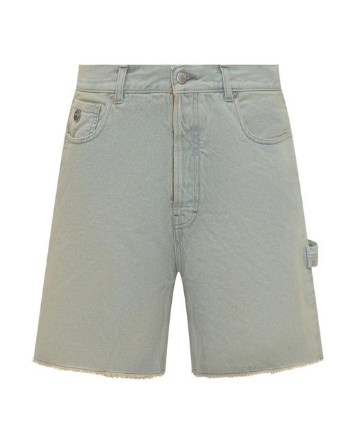 Ambush Denim Shorts Met Ruwe Rand in het Gray voor heren