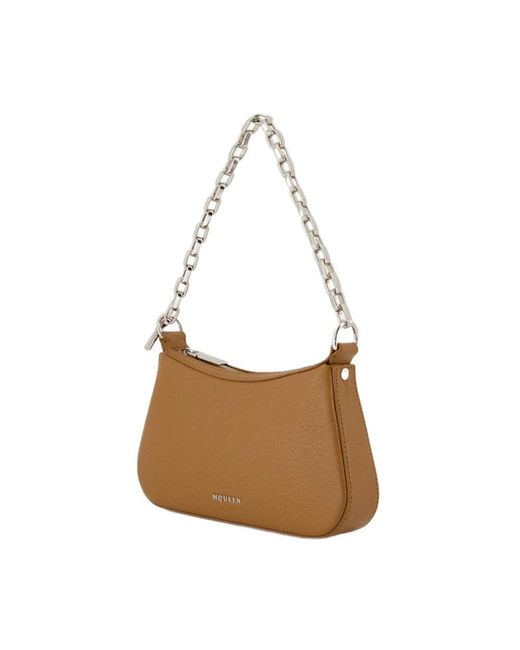 McQueen Brown Shoulder Bags