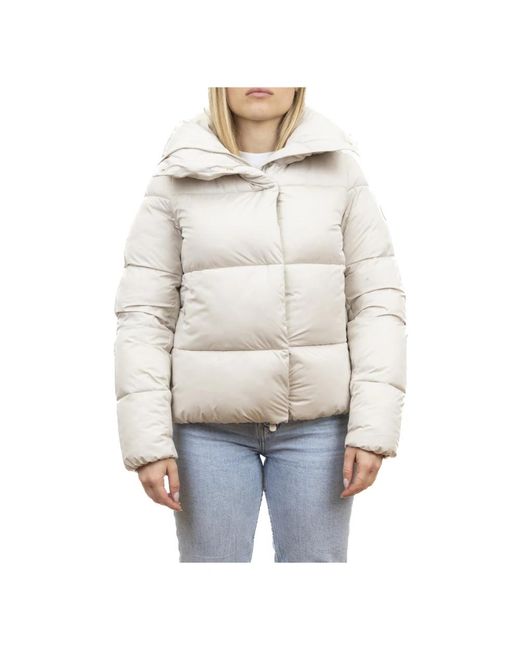 Save The Duck Jassen ,Polyester Wedel Down Jacket in het Gray