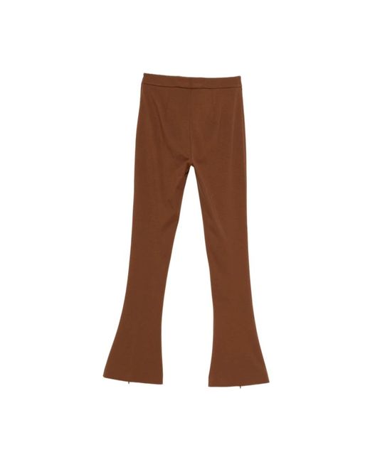 Wide Trousers Semicouture en coloris Brown