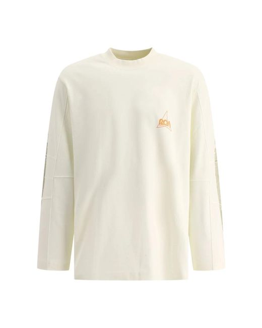 Roa Grafisches langarm t-shirt in White für Herren