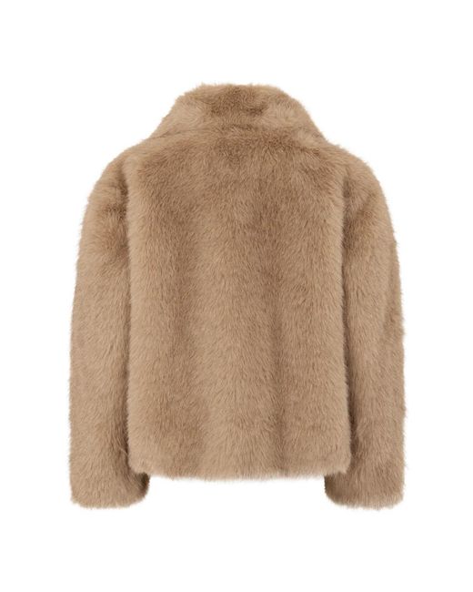 Max Mara Brown Faux Fur & Shearling Jackets