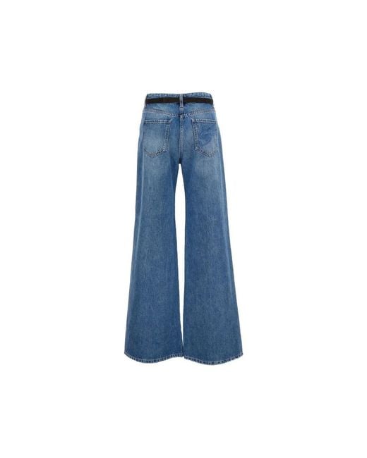 Elisabetta Franchi Blue Wide Jeans