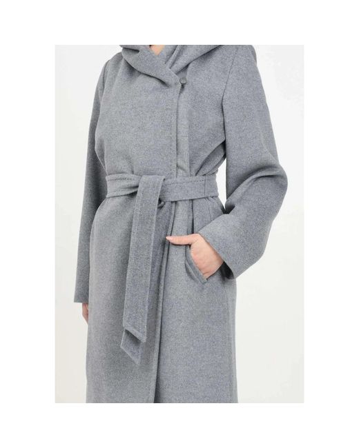 Max Mara Gray Belted Coats