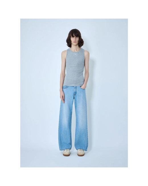 ERL Blue Sleeveless Tops for men