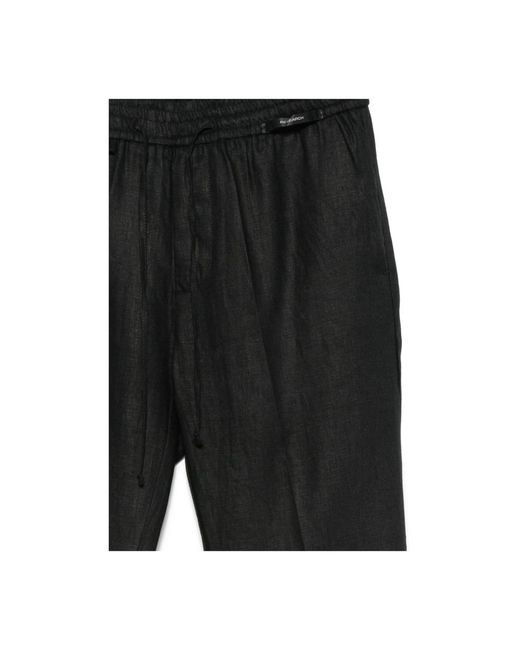 Michael Coal Black Slim-Fit Trousers for men
