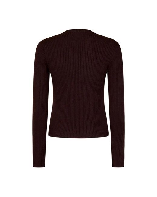 Pinko Brown Brauner grobstrickpullover