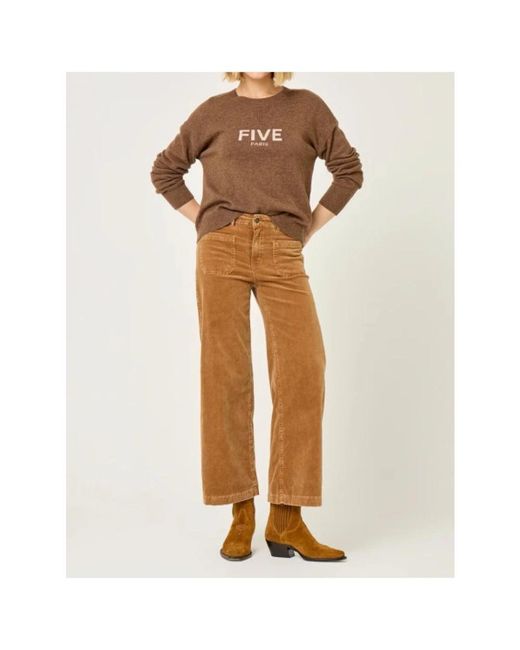 Five Jeans Broeken in het Brown