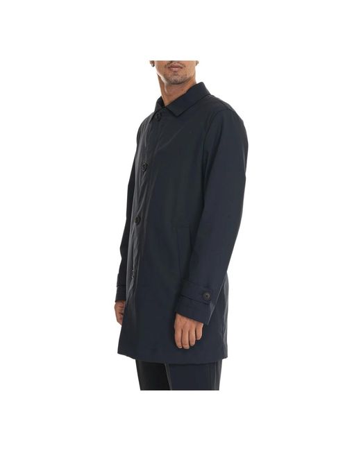 Boss Blue Single-Breasted Coats for men