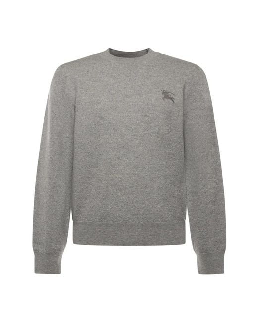 Burberry Round-Neck Knitwear in het Gray voor heren