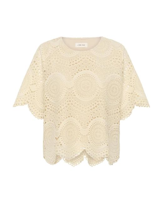 Cream Blouse in het Natural