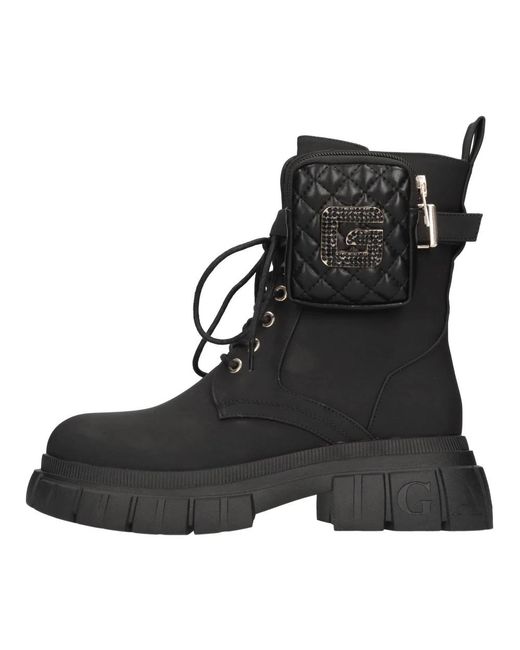 Gaelle Paris Black Lace-Up Boots