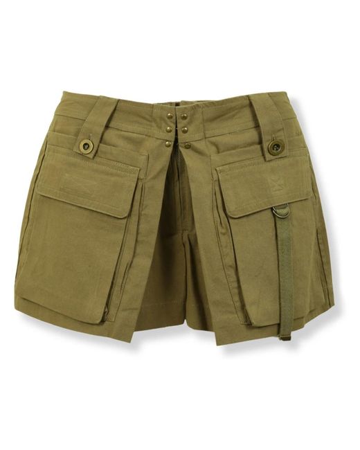 Isabel Marant Green Short Shorts
