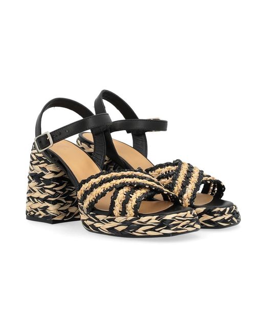 Castaner Metallic High Heel Sandals
