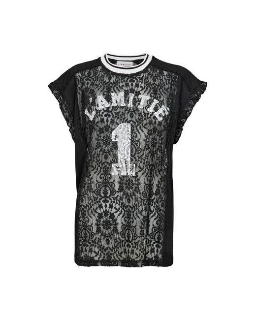 Haute L'Amitié Black Fußball Spitzen Volant Top