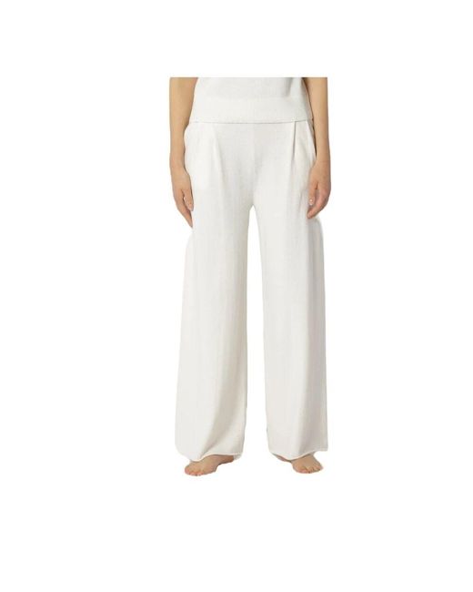 Wide Trousers SMINFINITY en coloris White