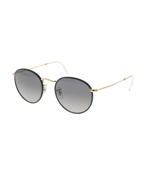 Ray-Ban Ronde Zonnebril Zwart Goud in het Metallic