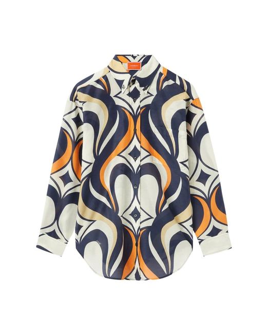 LaDoubleJ Overhemden ,Veelkleurig ,Katoen Blouses & Shirts in het Blue