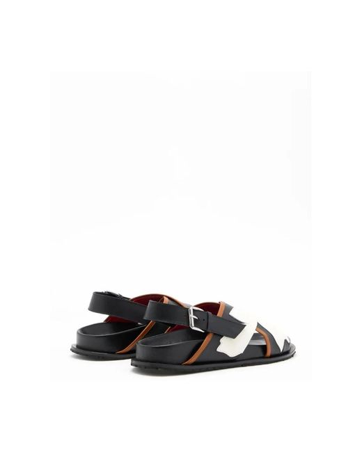Flat Sandals Plan C de color Black