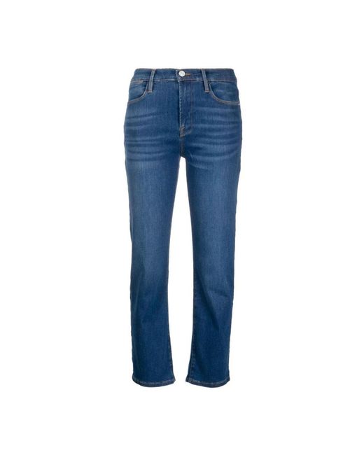 FRAME Blue Cropped Jeans