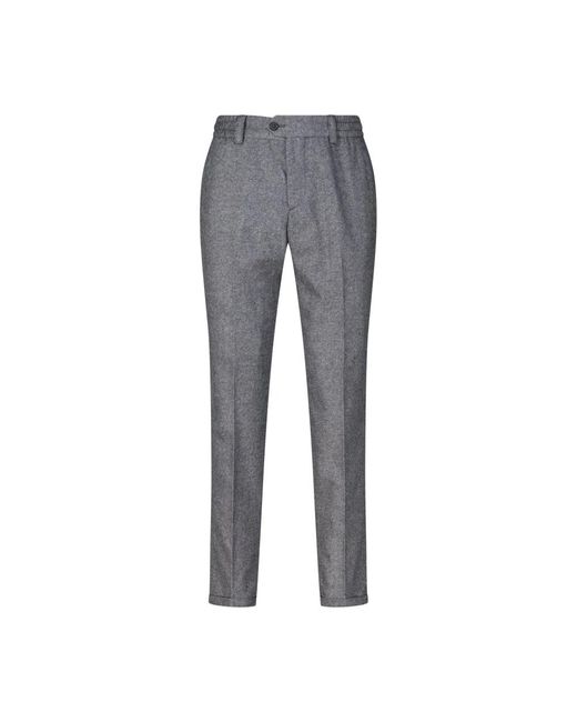 PT Torino Gray Slim-Fit Trousers for men