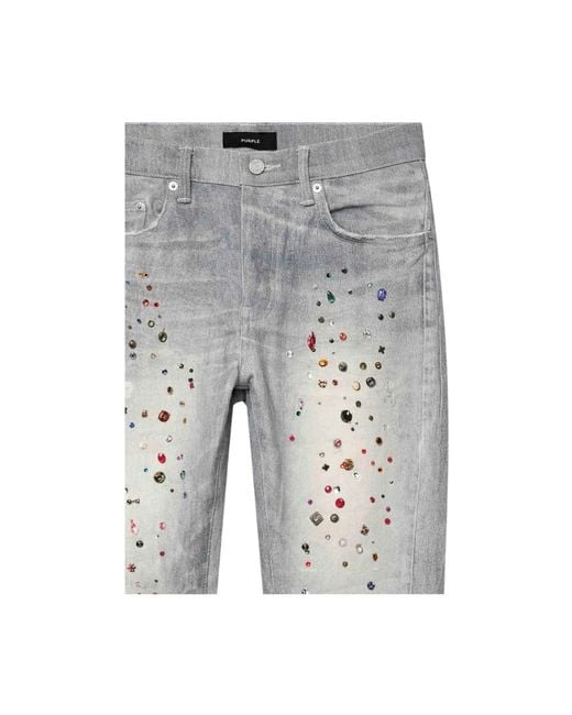 Purple Brand Gray Slim-Fit Jeans for men