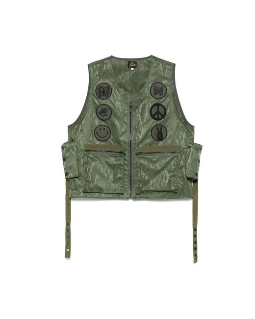 Needles Green Vests for men