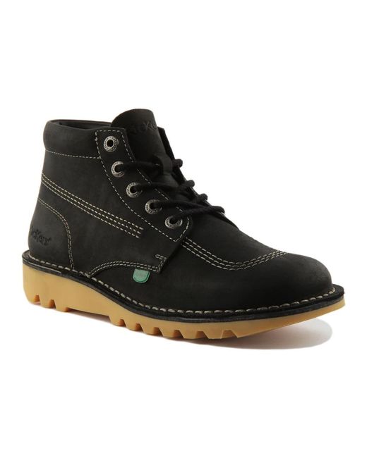 Kickers Black Lace-Up Boots for men