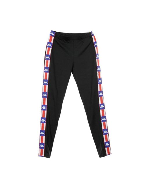 Kappa Broeken ,Zwart ,Authentieke Dameslegging Zwart/Blauw in het Black