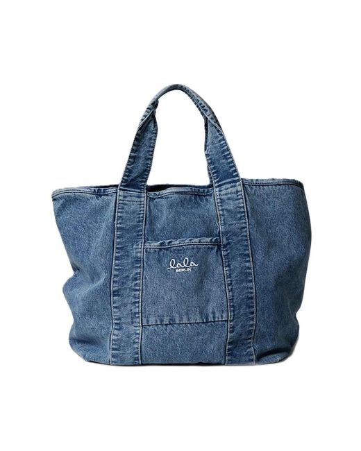 Lala Berlin Blue Tote Bags