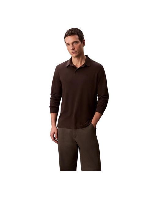 Polo Shirts Calvin Klein de hombre de color Brown