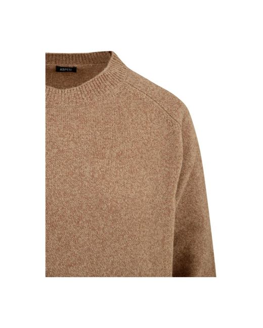 Aspesi Brown Round-Neck Knitwear