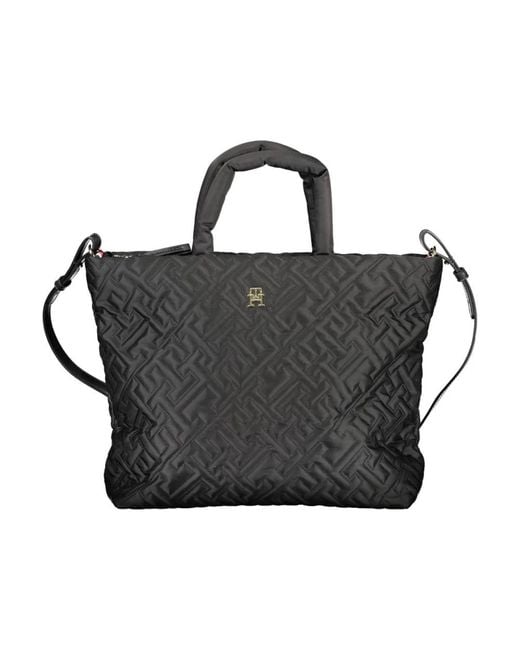 Tommy Hilfiger Black Tote Bags