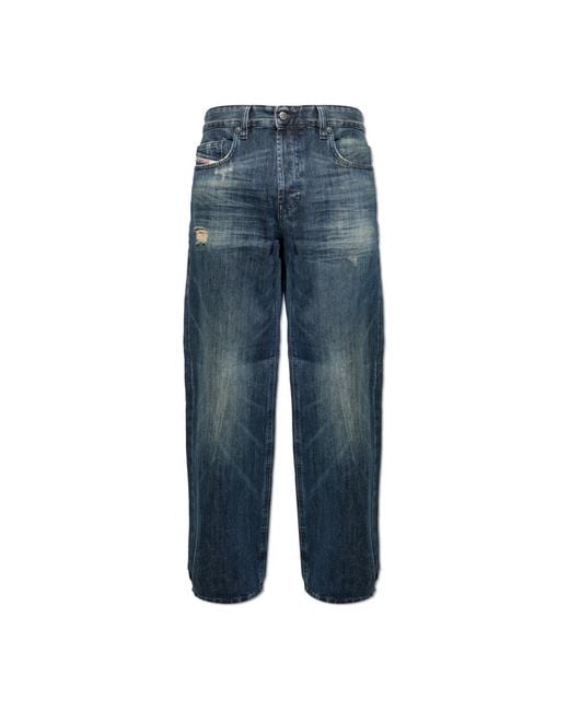 DIESEL Blue Loose-Fit Jeans for men