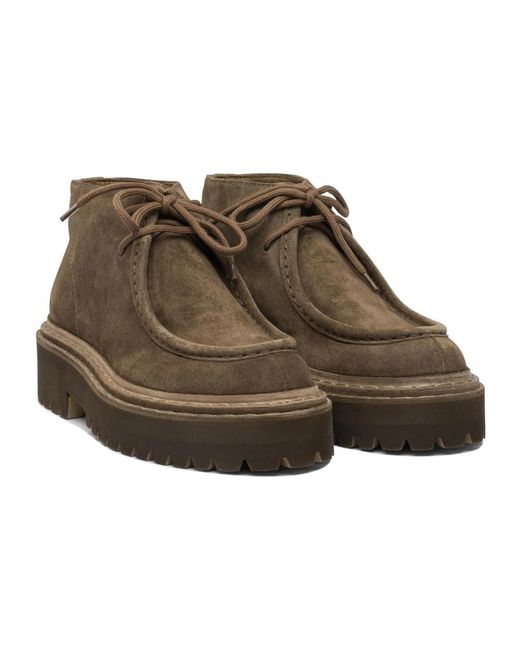 Officine Creative Brown Lace-Up Boots