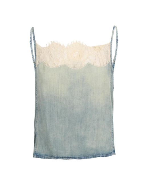 DIESEL Green Sleeveless Tops