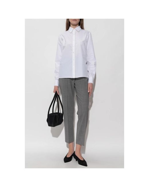 Fabiana Filippi Gray Straight Trousers