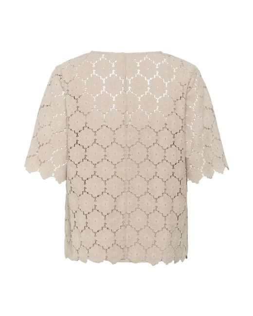 Saint Tropez Overhemden ,Blouses in het Natural